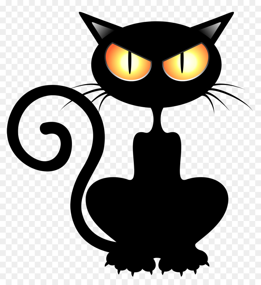 Black cat Kitten Halloween Clip art - cats png download - 4102*4406 - Free Transparent Cat png Download.