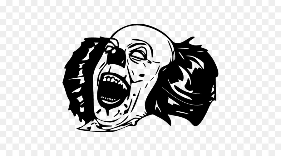 It Decal Sticker Evil clown - scary clown png download - 500*500 - Free Transparent  png Download.