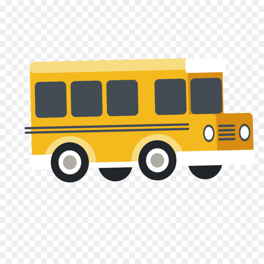 Cartoon School bus - Vector Simple hand-painted school bus yellow png download - 1000*1000 - Free Transparent Car png Download.