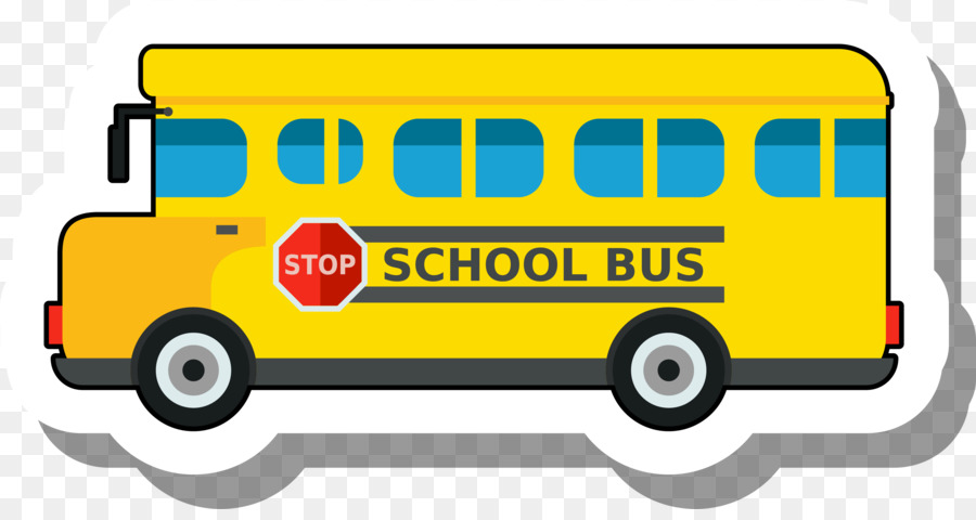 School bus Clip art - Golden bus school sticker png download - 3457*1806 - Free Transparent School Bus png Download.