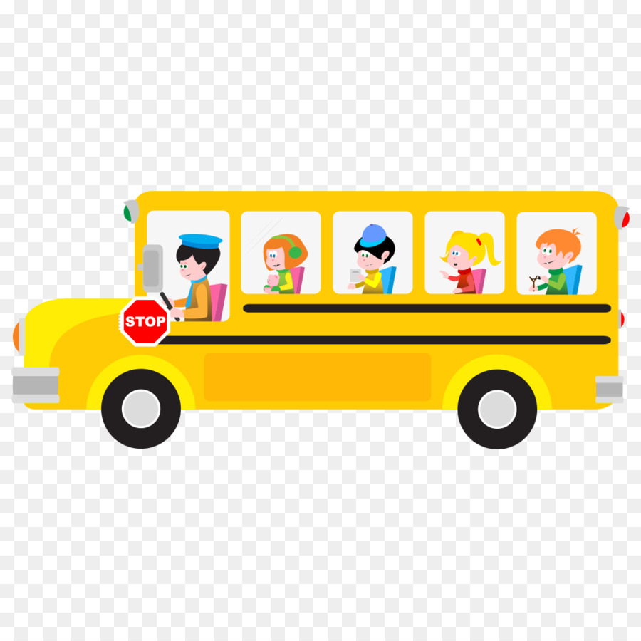 School bus Cartoon Clip art - school bus png download - 1000*1000 - Free Transparent Bus png Download.