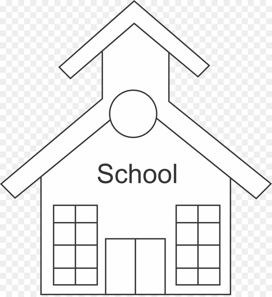 School Black and white Coloring book Clip art - School Outline png download - 2025*2191 - Free Transparent School png Download.