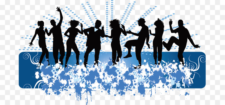 Dance Middle school Royalty-free Clip art - Dynamic silhouette figures png download - 750*420 - Free Transparent  png Download.