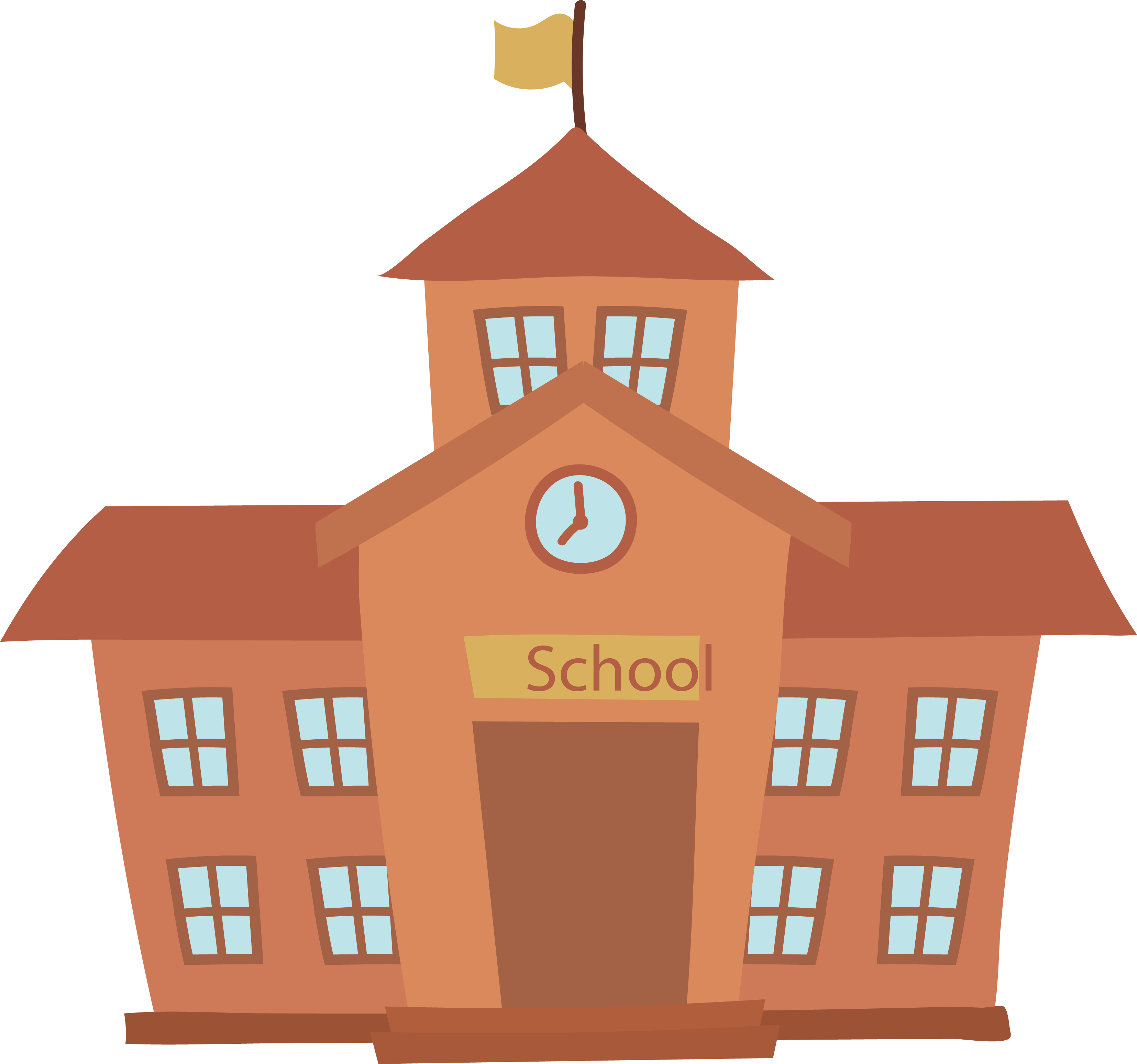 School Cartoon Building - School building png download - 3308*3097 - Free  Transparent School png Download. - Clip Art Library
