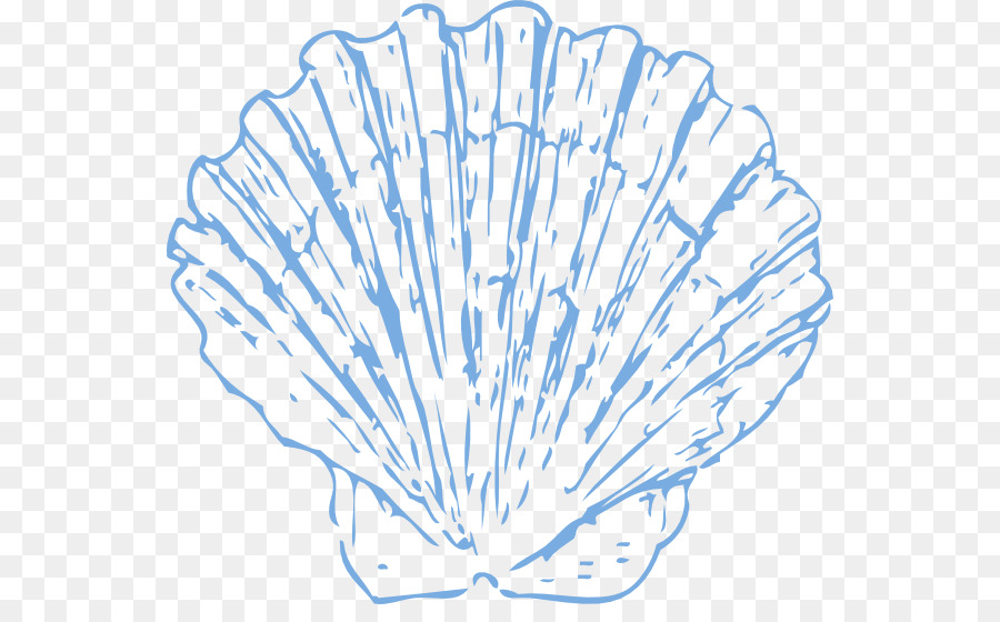 Seashell Blue Clip art - Scallop Cliparts png download - 600*544 - Free Transparent Seashell png Download.