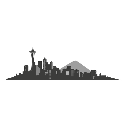 Seattle Skyline Silhouette Clip art - city silhouette png download