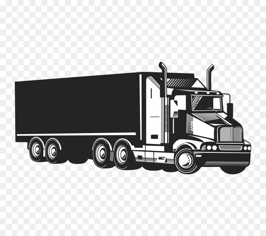 Articulated vehicle Semitrailer truck Emoji silhouette
