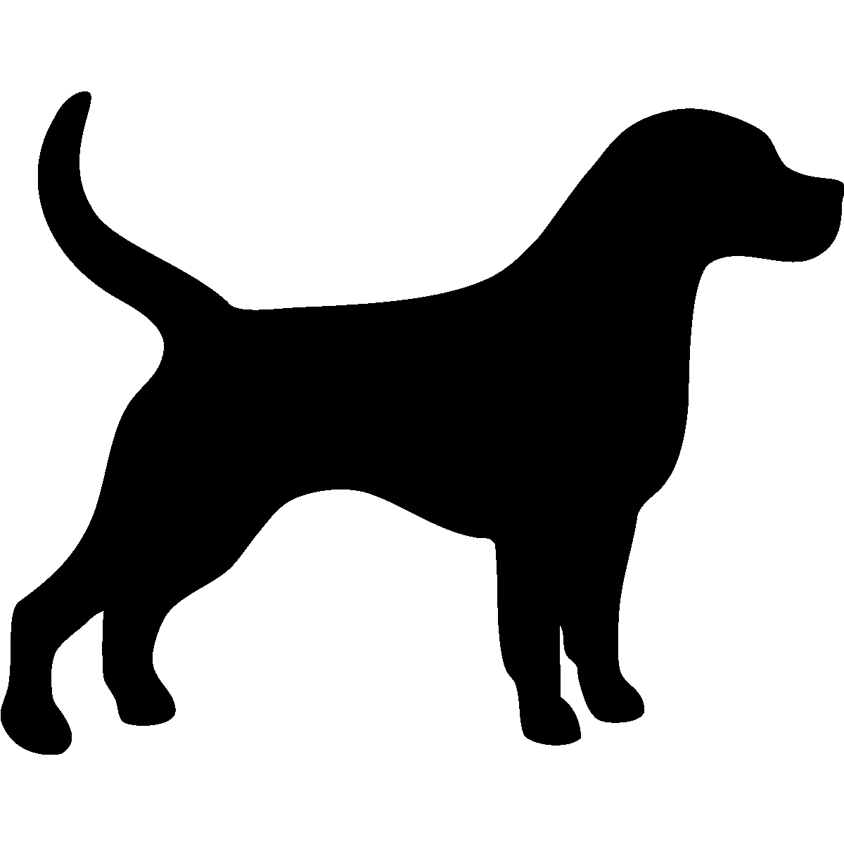 Dog Silhouette Sticker - animal silhouettes png download - 1200*1200