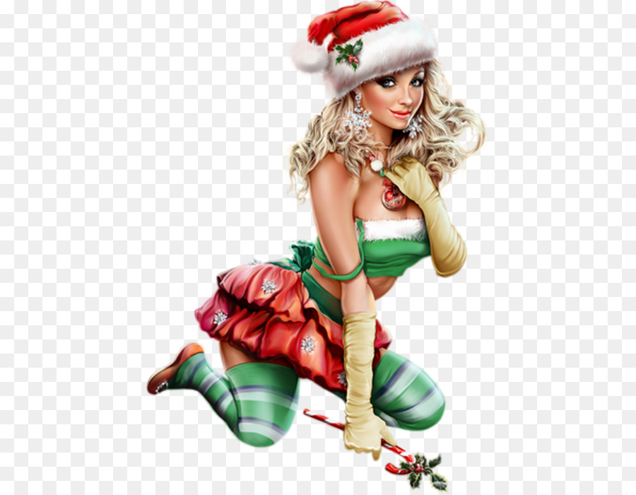 Portable Network Graphics Christmas Day Woman Character Clip art - hot chick png download - 485*700 - Free Transparent  png Download.
