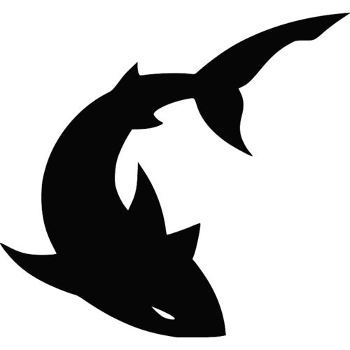 Shark Silhouette Clip Art #1572634 (License: Personal Use) .