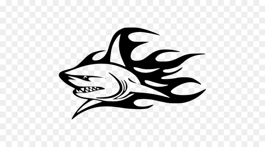 Wall decal Sticker Shark Polyvinyl chloride - shark png download - 500*500 - Free Transparent Decal png Download.