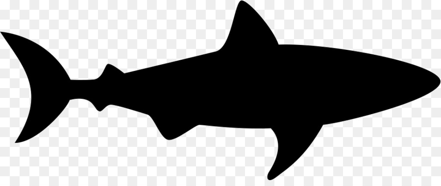 Great white shark Silhouette Clip art - Shark head png download - 980*401 - Free Transparent Shark png Download.