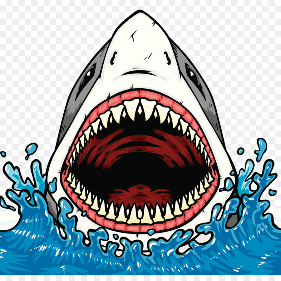 Shark Jaws Shark tooth Clip art - Blood basins of the shark png download - ...