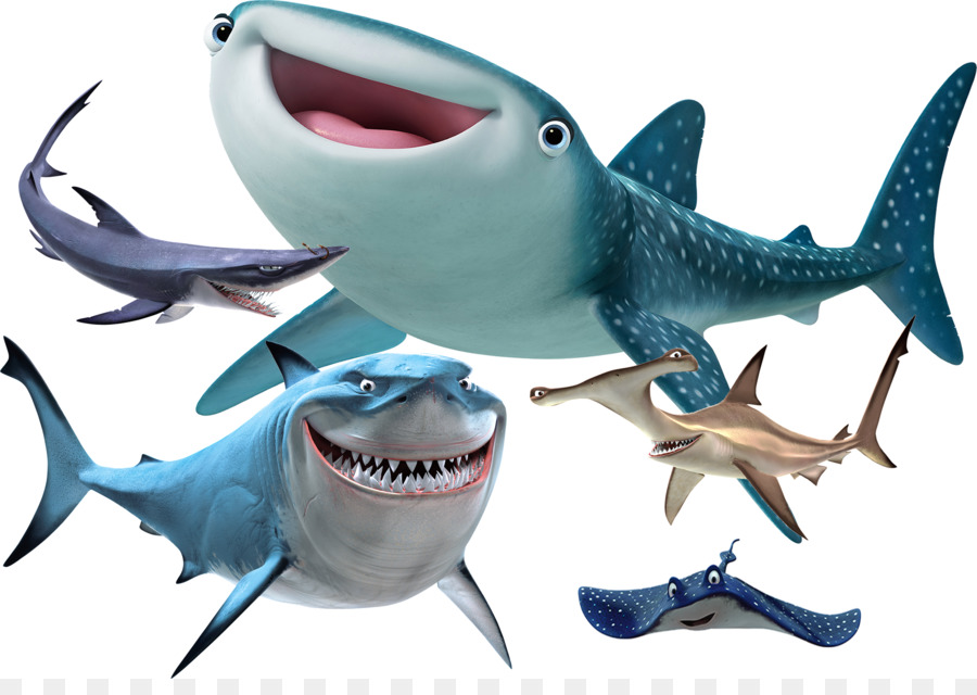 Bruce Shark Character Pixar Film - sharks png download - 2840*1971 - Free Transparent Bruce png Download.