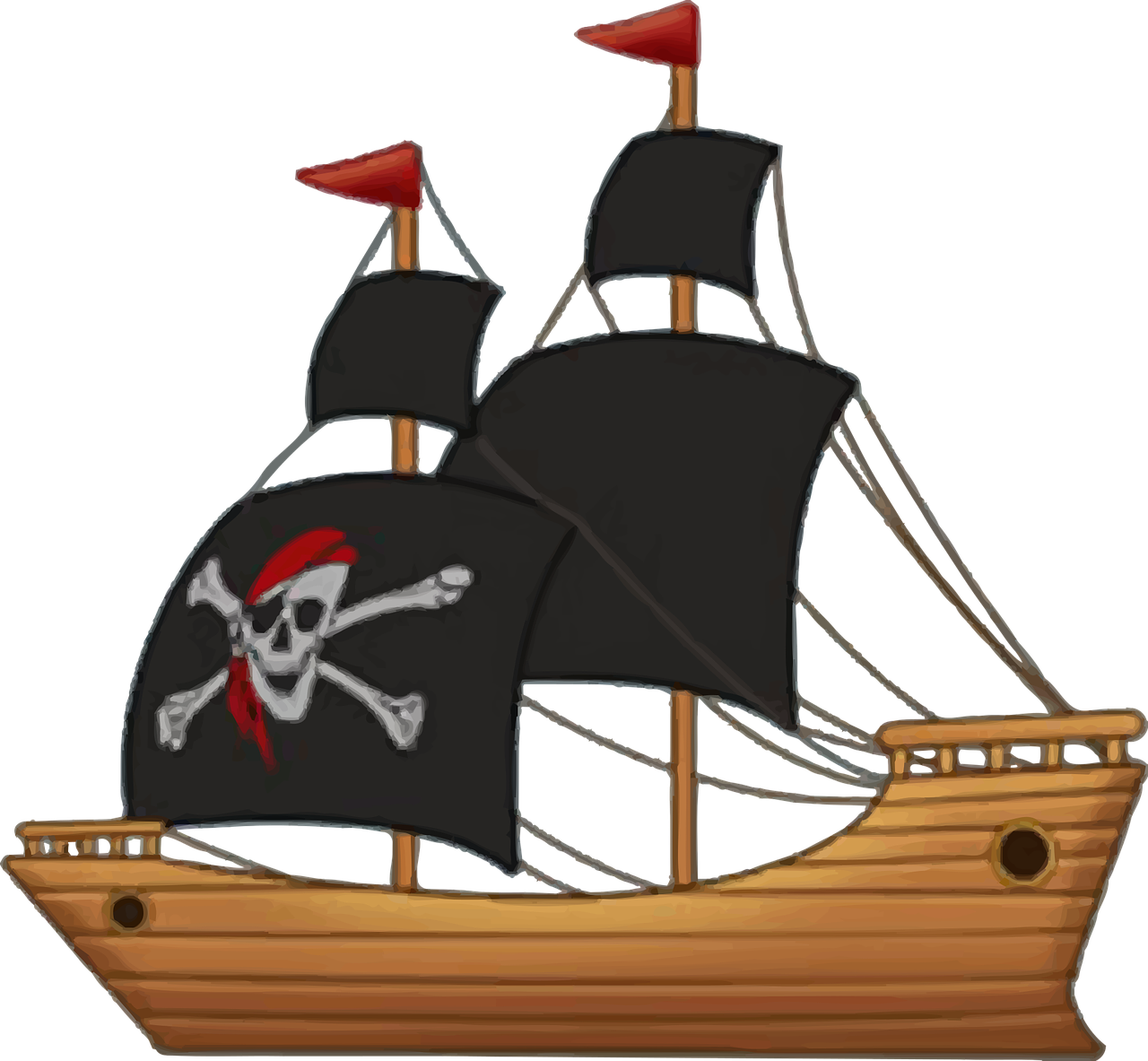 Ship Piracy Clip Art Pirate Ship Sailing Png Download Free Transparent Ship Png