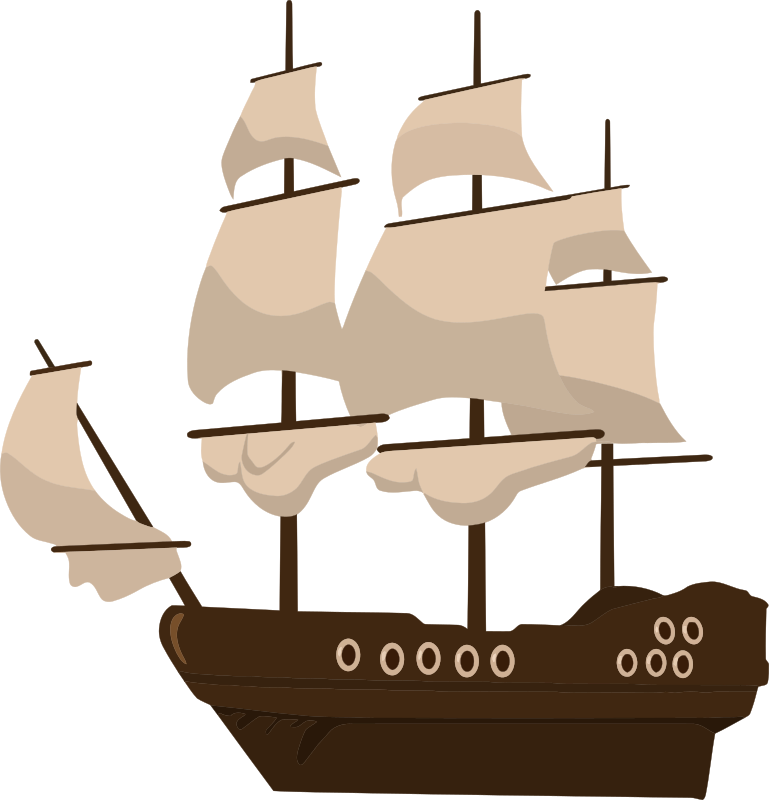 transparent background pirate ship clip art
