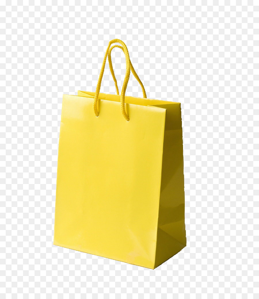 Reusable shopping bag Paper - Yellow shopping bag png download - 699*1024 - Free Transparent Paper png Download.