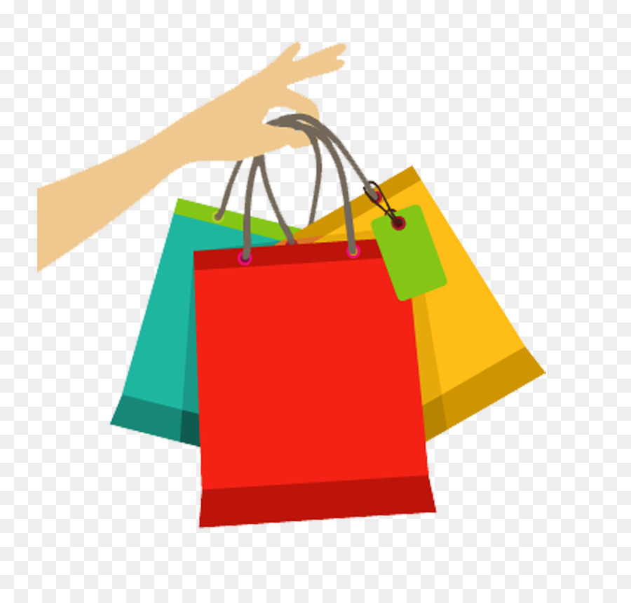 Online shopping Shopping bag - Vector cartoon shopping bags png