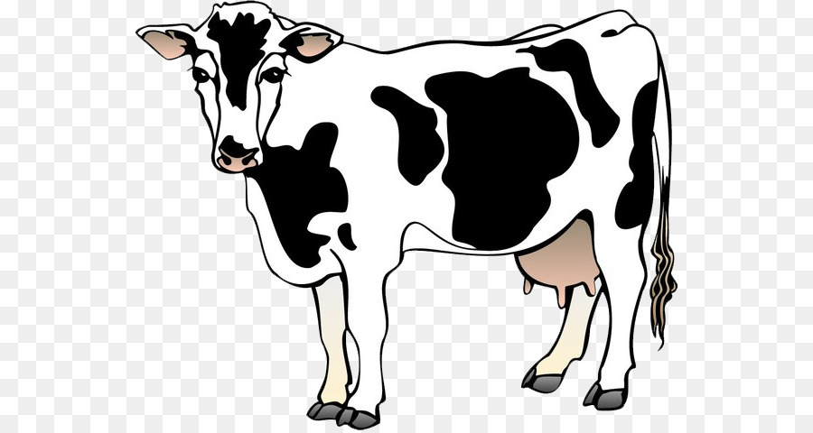 Holstein Friesian cattle Dairy cattle Free content Clip art - A cow png download - 600*477 - Free Transparent Holstein Friesian Cattle png Download.