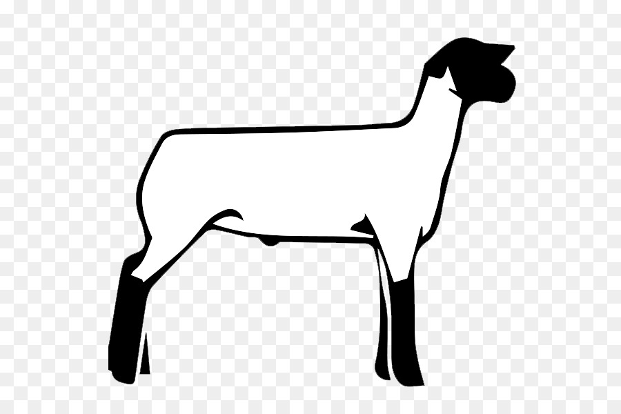 silhouette lamb clipart black and white.
