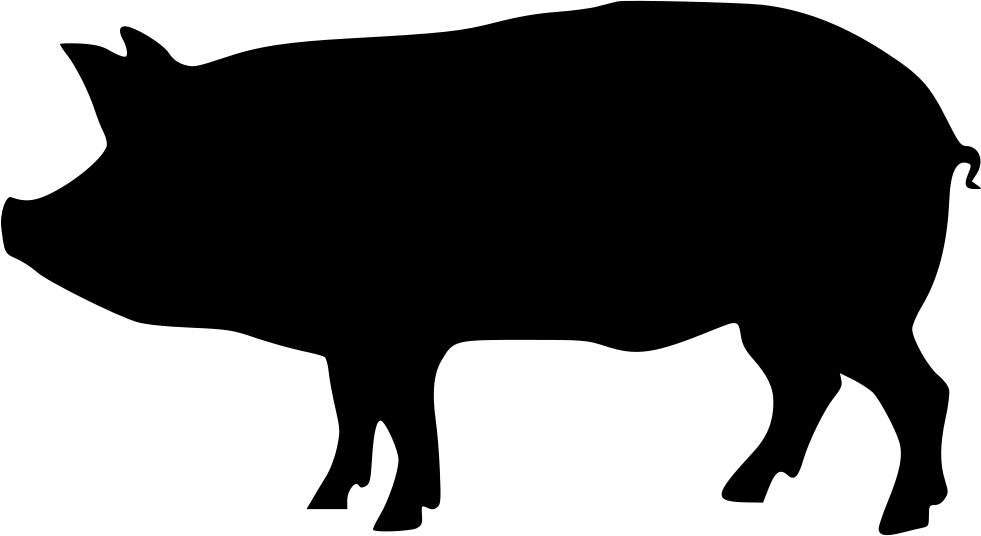 Domestic Pig Silhouette Clip Art Pig Png Download 981536 Free