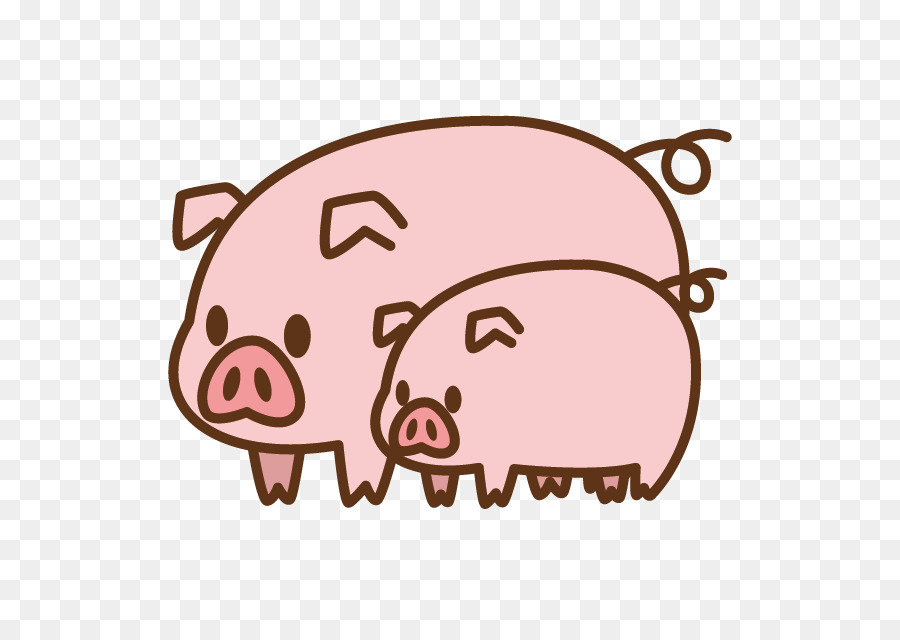Domestic pig Silhouette Clip art - Cartoon pig png download - 624*625 - Free Transparent Domestic Pig png Download.
