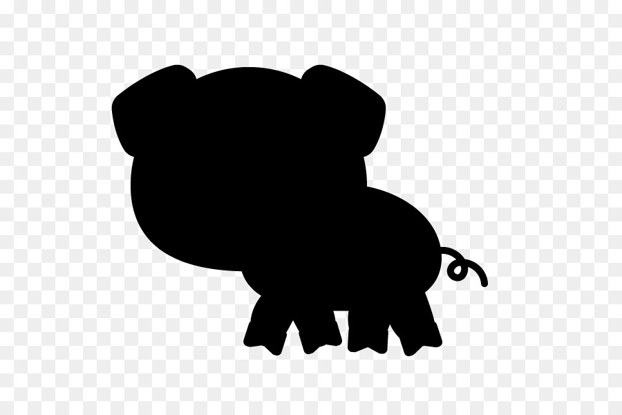 Domestic pig Silhouette Indian elephant - pig png download - 600*600 - Free Transparent Pig png Download.