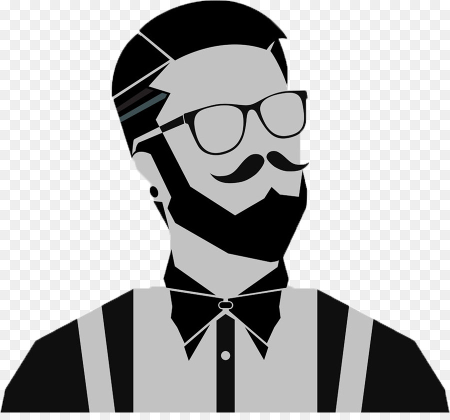 Hipster Man Silhouette Fashion - Hand-painted man png download - 922*845 - Free Transparent  png Download.
