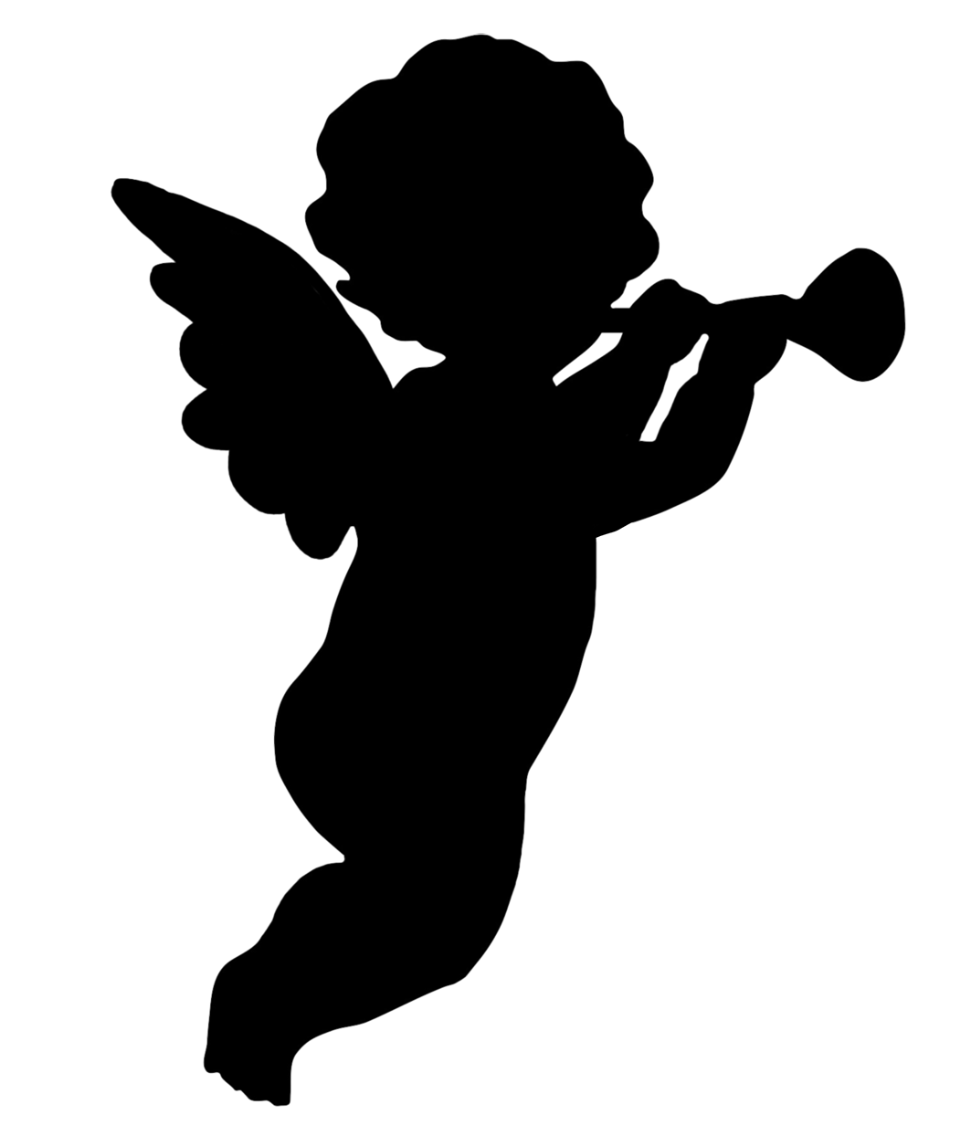 Cherub Silhouette Angel Clip Art Silhouettes Png Download 10631244
