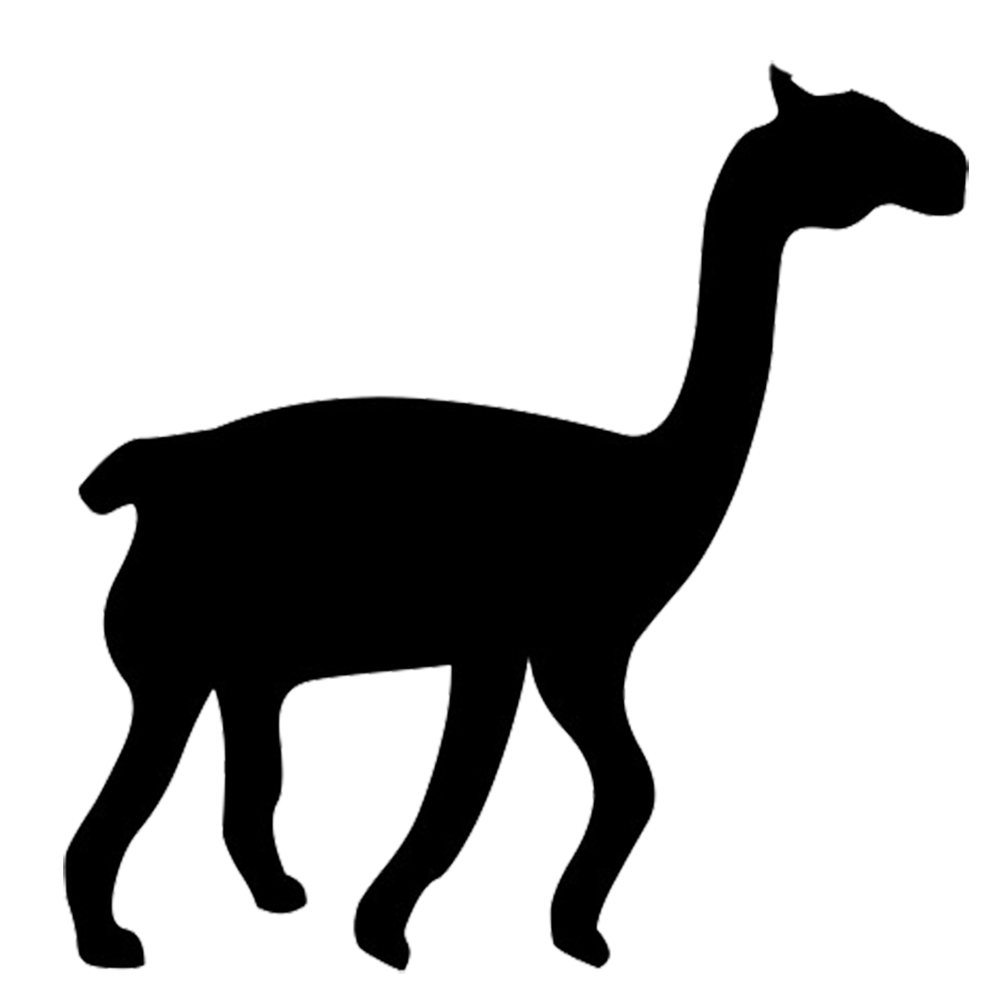 black long neck llama
