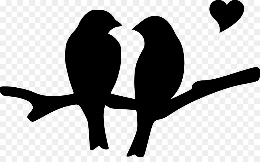 Bird Silhouette Heart Clip art - Bird png download - 900*542 - Free Transparent Bird png Download.