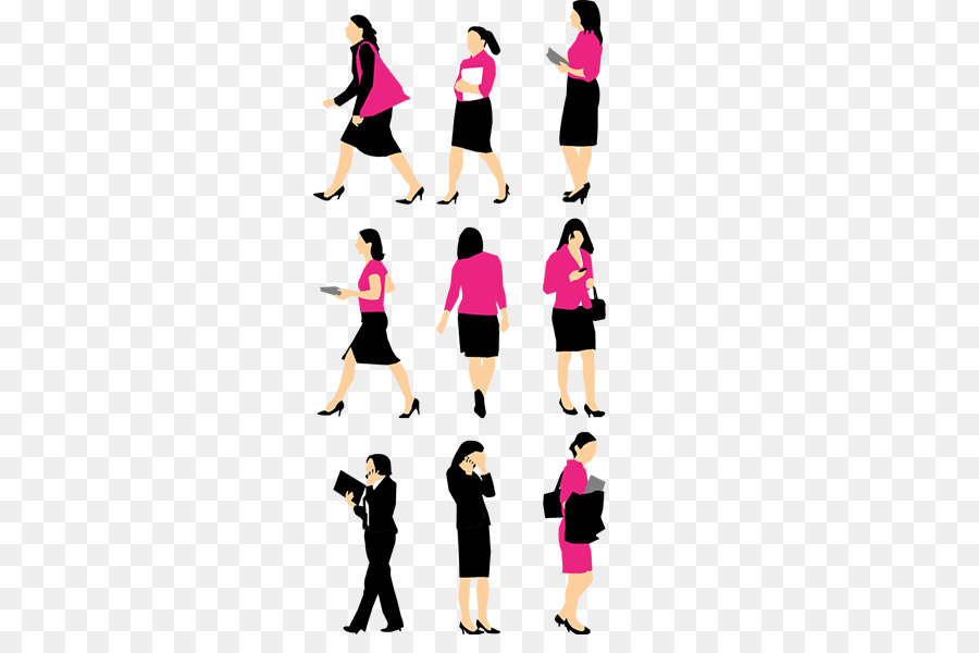 Businessperson Silhouette Woman - Pink Business Women png download - 355*592 - Free Transparent  png Download.