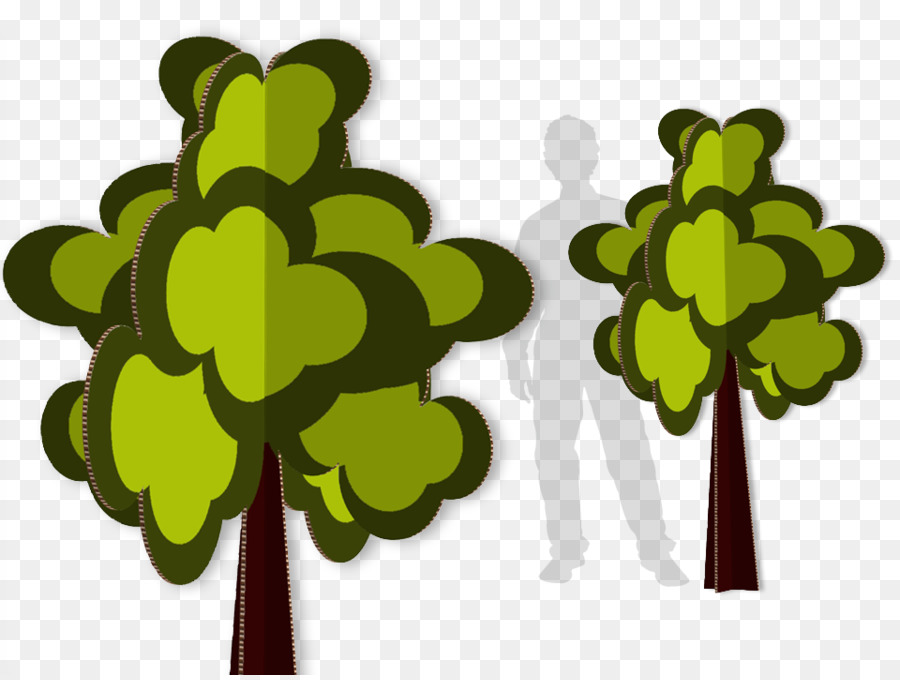 cardboard Paper Cutout animation Tree Packaging and labeling - 3d decoration png download - 960*720 - Free Transparent Cardboard png Download.
