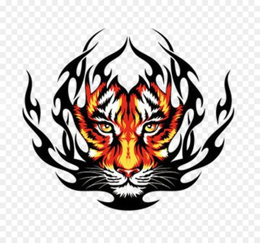 Tiger Tattoo Drawing - Tiger Vector png download - 1340*1240 - Free Transparent Tiger png Download.
