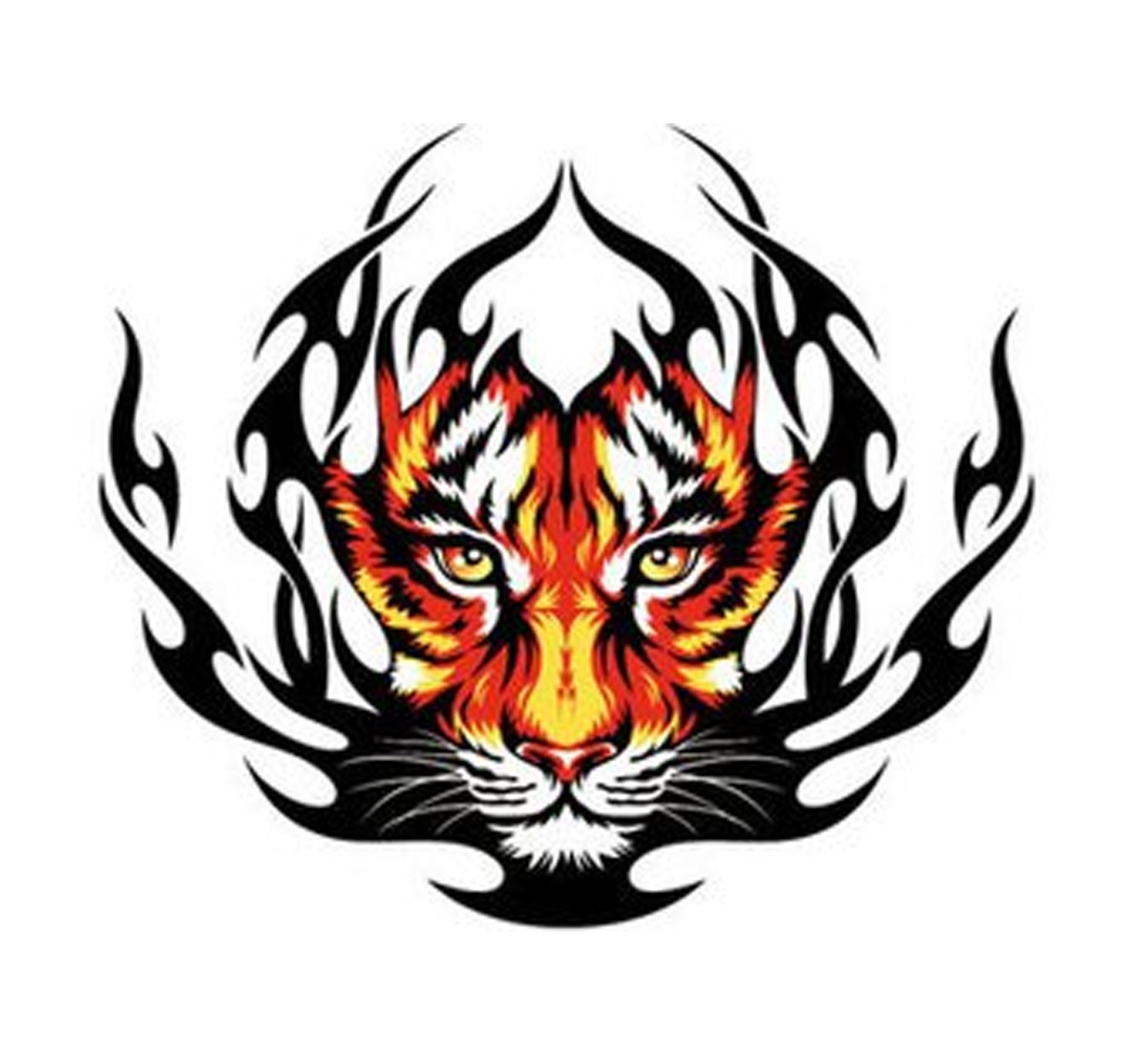 Tiger Tattoo Drawing - Tiger Vector png download - 1340*1240 - Free  Transparent Tiger png Download. - Clip Art Library