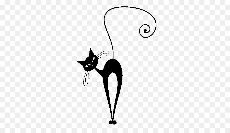 Black cat Kitten Silhouette Clip art - tattoos png download - 510*510 - Free Transparent  png Download.