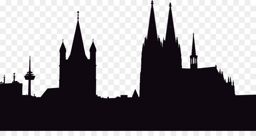 Cologne Cathedral Cologne, Germany Silhouette Church - Cathedral png download - 2400*1231 - Free Transparent Cologne Cathedral png Download.