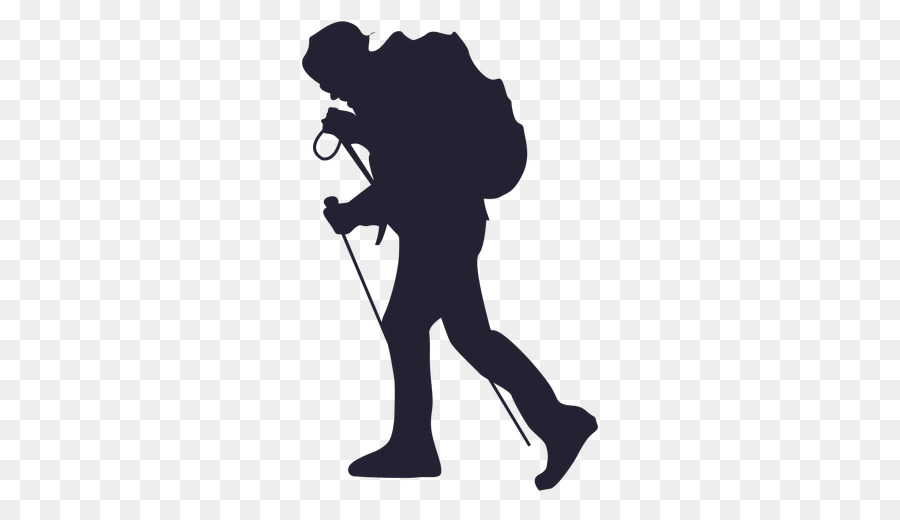 Hiking Silhouette Clip art - hike png download - 512*512 - Free Transparent Hiking png Download.