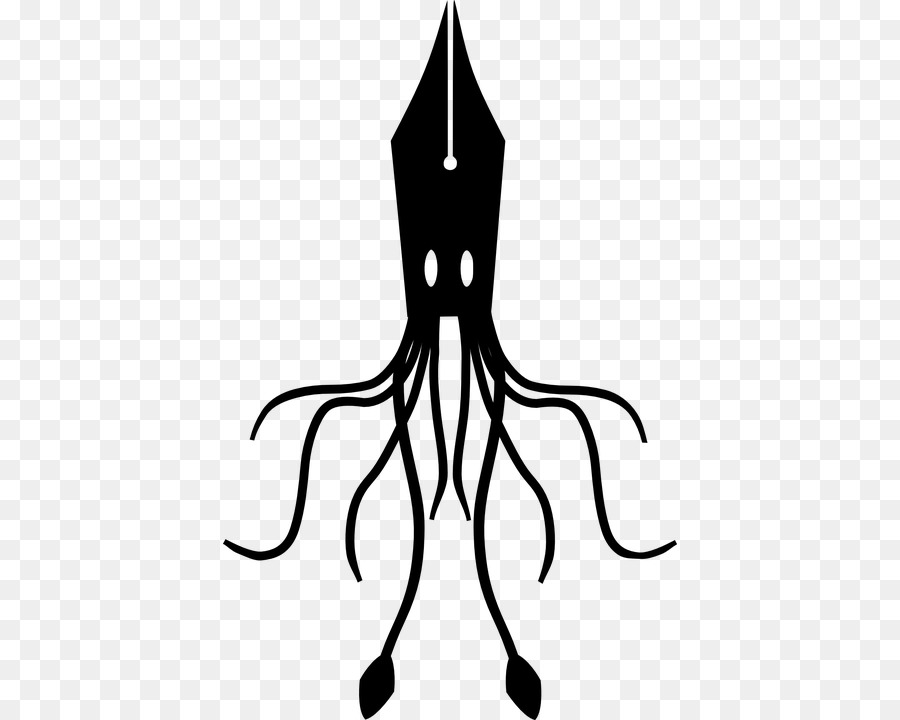 Squid Silhouette Clip art - Silhouette png download - 454*720 - Free Transparent Squid png Download.