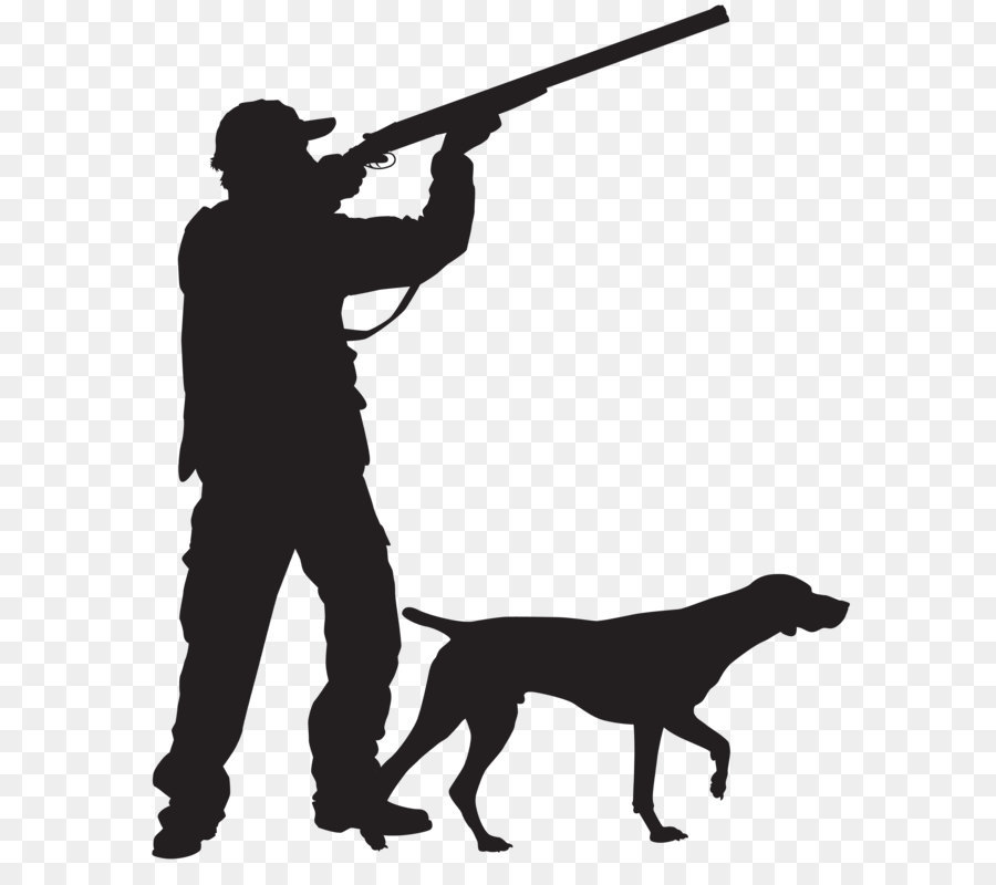 Hunting dog Silhouette Hunting dog Clip art - Hunter with Dog Silhouette PNG Clip Art Image png download - 6660*8000 - Free Transparent Hunting png Download.
