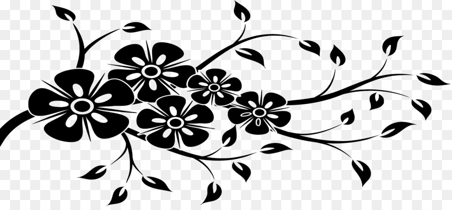 Flower Silhouette Clip art - flourish png download - 2396*1098 - Free Transparent Flower png Download.