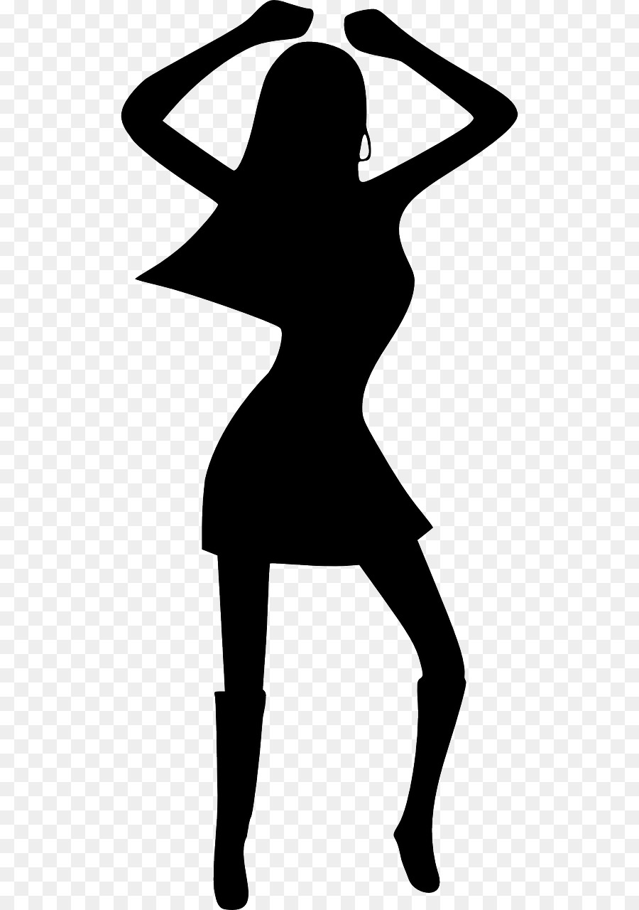 Disco Dance Silhouette Clip art - Silhouette png download - 640*1280 - Free Transparent  png Download.