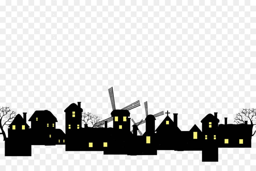 Silhouette House Building - Black brightly lit cabin png download - 1200*788 - Free Transparent Silhouette png Download.