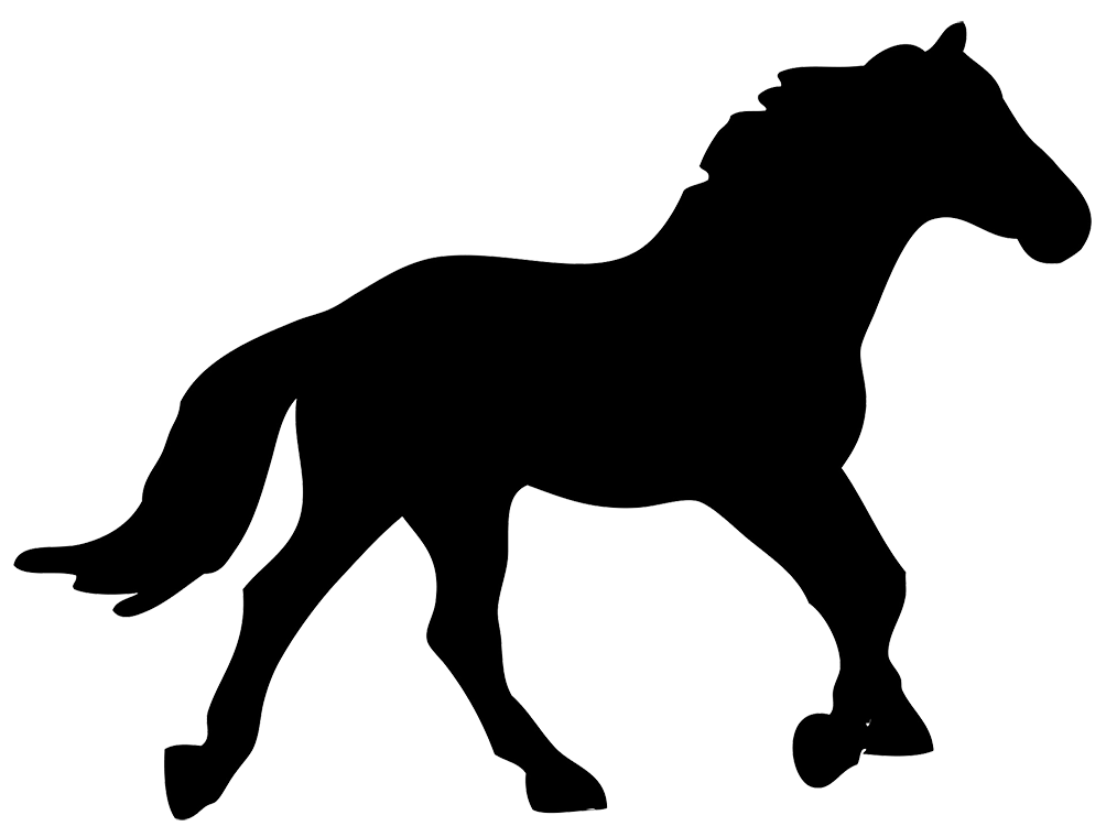 silhouette horse canter
