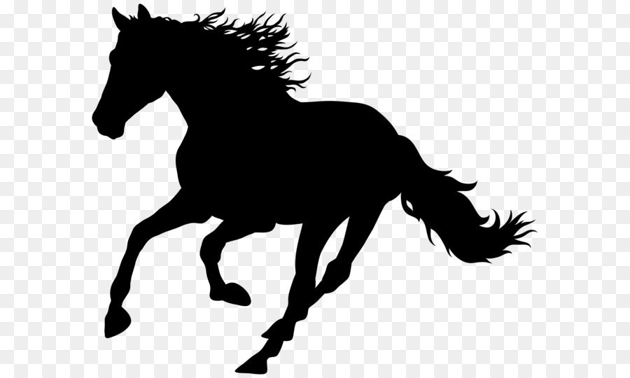 Mustang Clip art - Running Horse Silhouette PNG Transparent Clip Art Image png download - 8000*6644 - Free Transparent Horse png Download.