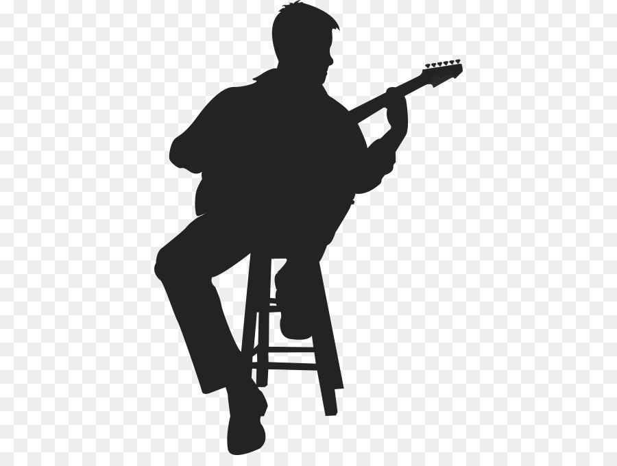 Clip art Image Silhouette Vector graphics Lady - seated guitarist png download - 450*664 - Free Transparent Silhouette png Download.