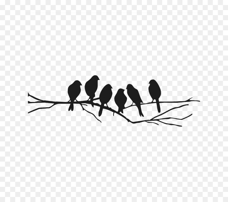 Lovebird Wall decal Silhouette Stencil - Bird png download - 700*800 - Free Transparent Bird png Download.
