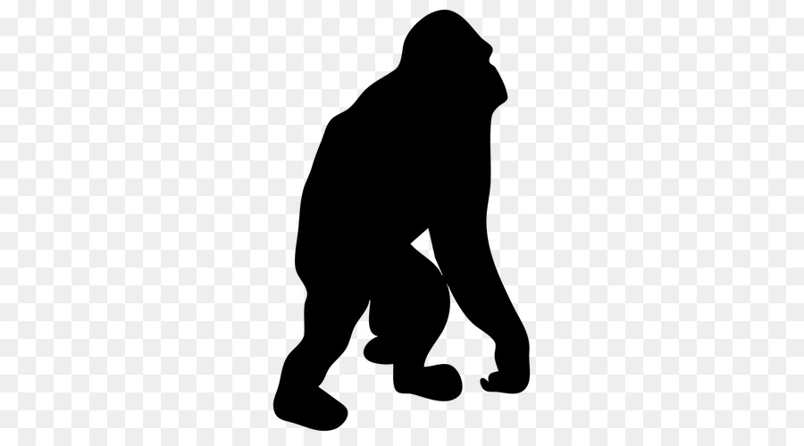 Ape Primate Silhouette Clip art - Silhouette png download - 500*500 - Free Transparent Ape png Download.