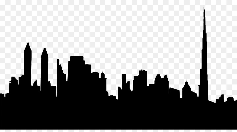 Dubai Silhouette Skyline Cityscape - city silhouette png download - 2400*1310 - Free Transparent Dubai png Download.