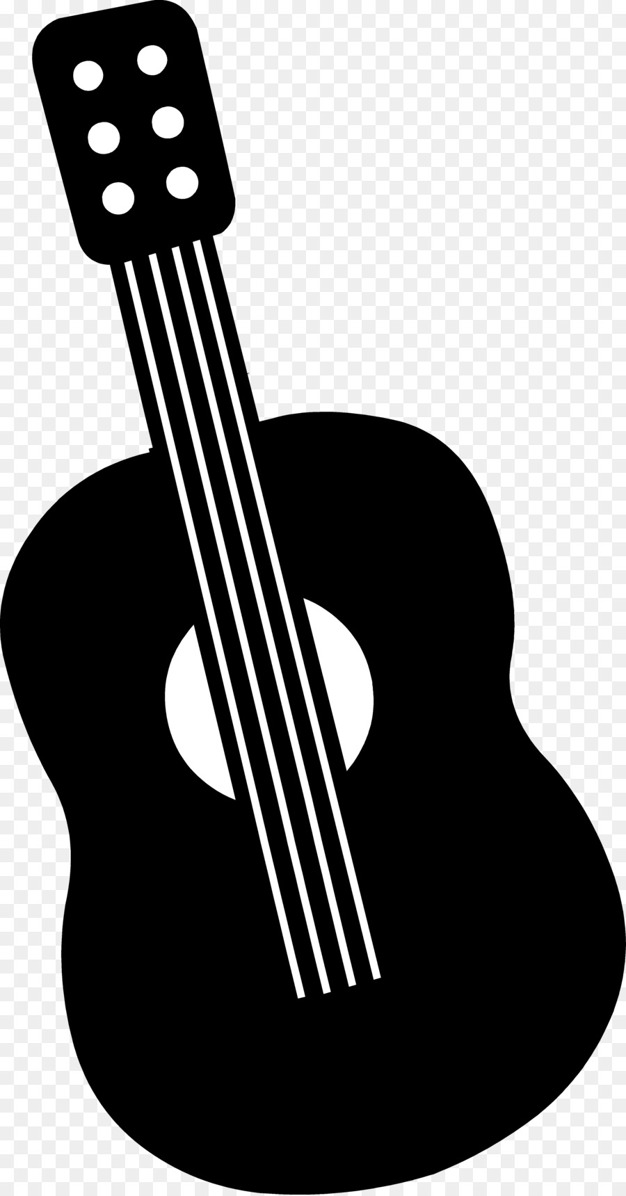 Acoustic guitar Silhouette Clip art - Guitar Black Cliparts png download - 3487*6655 - Free Transparent Guitar png Download.
